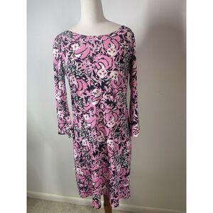 Lilly Pulitzer Bay‎ Dress Hanging With My Boo Pink And Black Panda Dress Size S